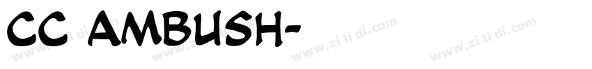 cc ambush字体转换